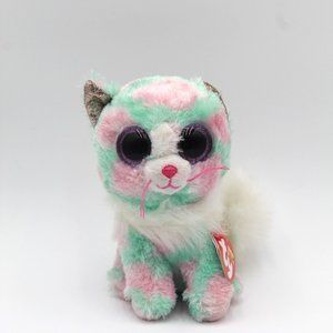 TY Beanie Boos - OPAL the Kitty Cat (Glitter Eyes)(Medium Size - 6 inch) NWTs